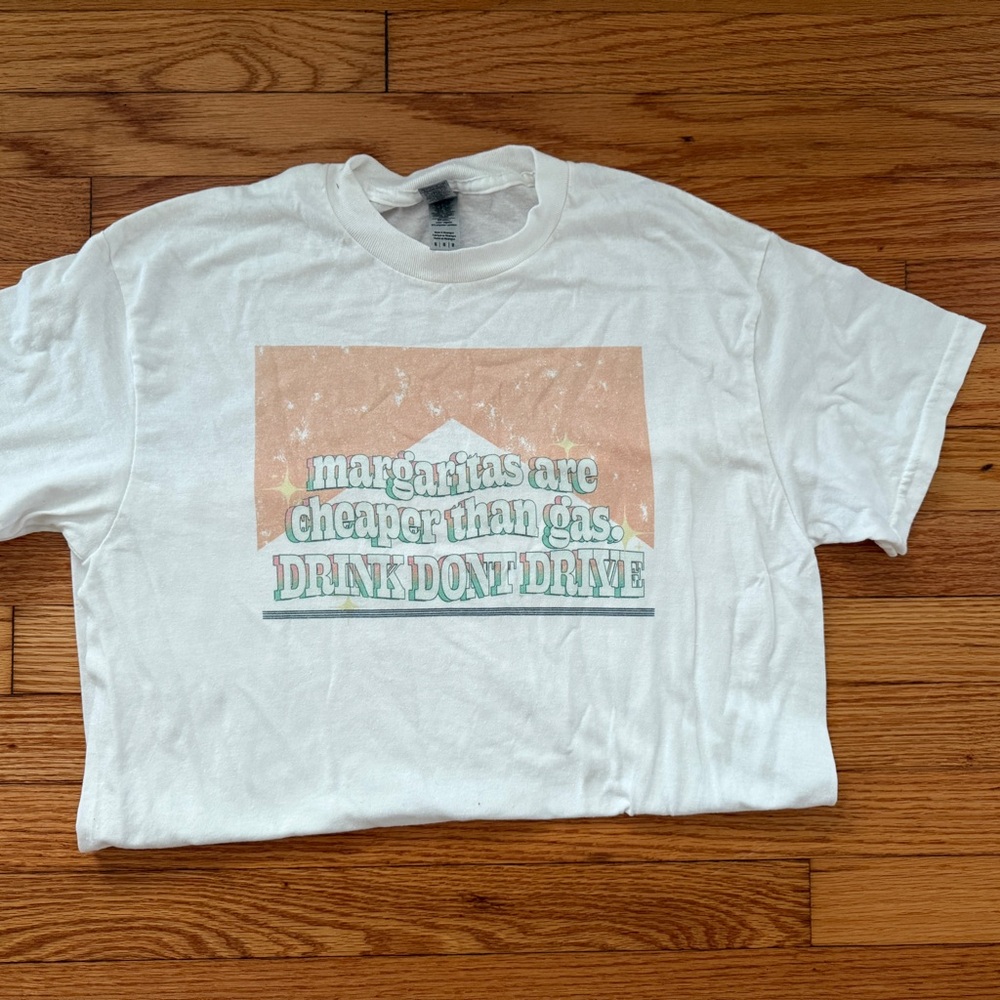White Graphic T-Shirt Margaritas